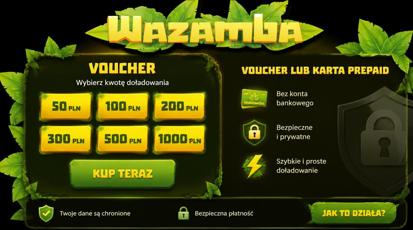 Karta prepaid i voucher w kasynie